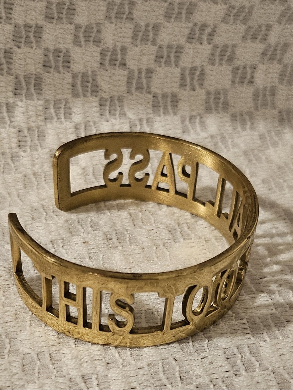 Rustic Cuff Affirmation Bracelet